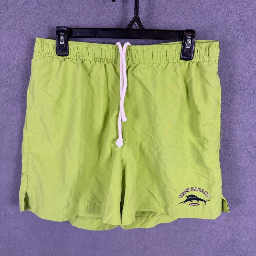 Tommy Bahama Mens Relax Swordfish Green Nylon Swim‎ Trunks Size S Minimal Wear